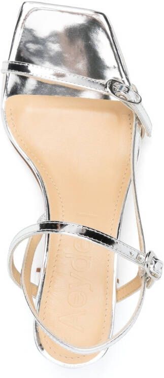 Aeyde Greta 55 leather sandals Silver