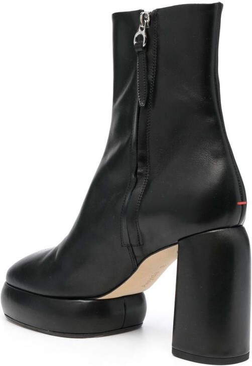 Aeyde high block-heel ankle boots Black