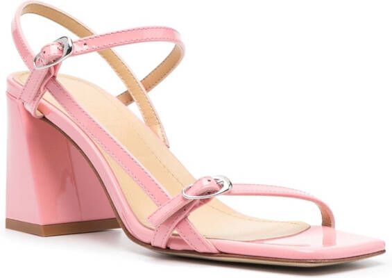 Aeyde Hilda double-buckle sandals Pink