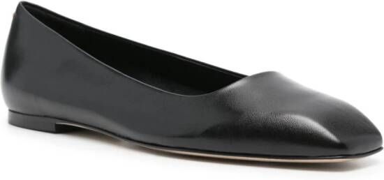 Aeyde Ida leather ballerina shoes Black