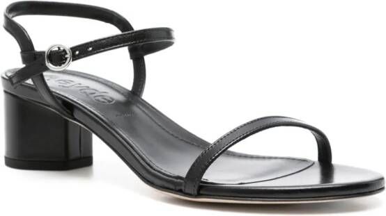Aeyde Immi 55mm leather sandals Black