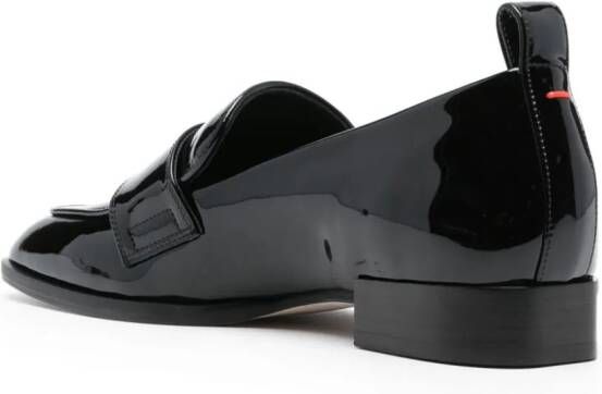 Aeyde Julie 30mm patent leather loafers Black