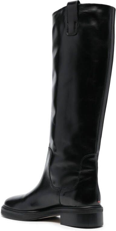 Aeyde knee-high leather boots Black