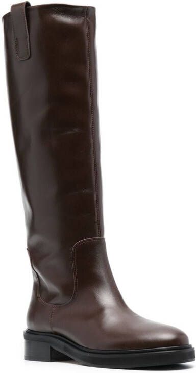 Aeyde knee-length leather boots Brown