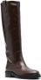 Aeyde knee-length leather boots Brown - Thumbnail 2