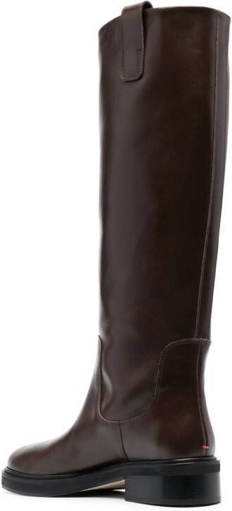 Aeyde knee-length leather boots Brown