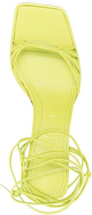 Aeyde lace-up 75mm leather sandals Green