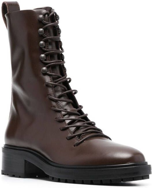 Aeyde lace-up leather boots Brown