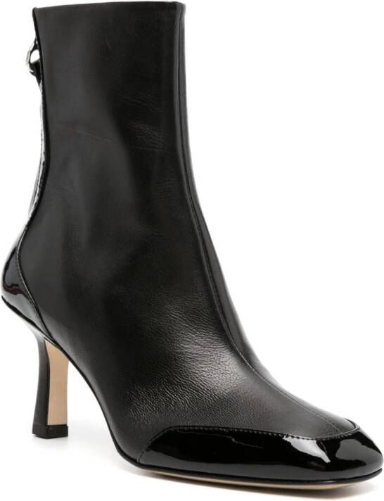 Aeyde Lily 75mm panelled boots Black