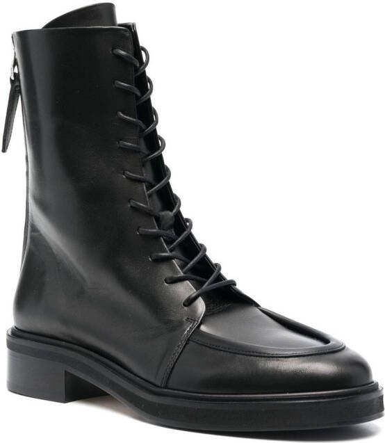 Aeyde low heel combat boots Black