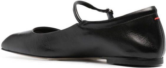 Aeyde Maryjane leather ballerina shoes Black