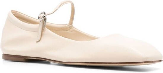 Aeyde Maryjane leather ballerina shoes Neutrals