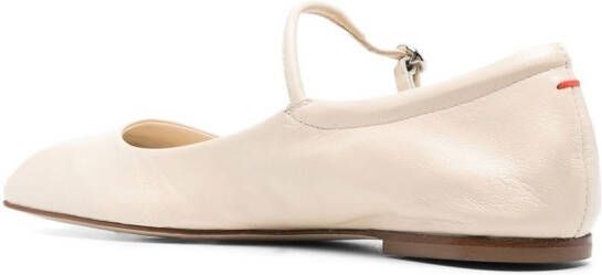 Aeyde Maryjane leather ballerina shoes Neutrals