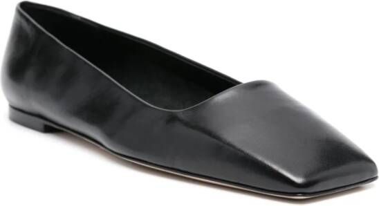 Aeyde Matti square-toe ballerina shoes Black
