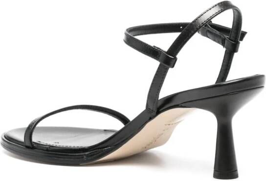 Aeyde Mikita 70mm leather sandals Black