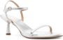 Aeyde Mikita 70mm leather sandals Silver - Thumbnail 2