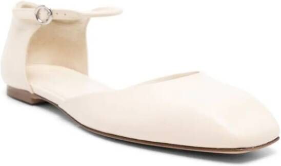Aeyde Miri square-toe ballerina shoes Neutrals