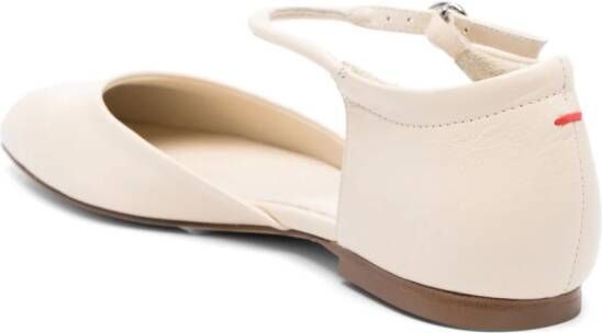 Aeyde Miri square-toe ballerina shoes Neutrals
