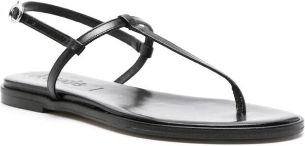 Aeyde Nala leather sandals Black