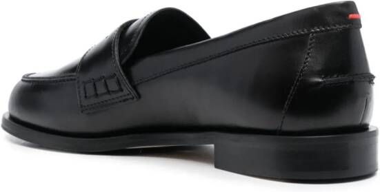 Aeyde Oscar penny-slot leather loafers Black