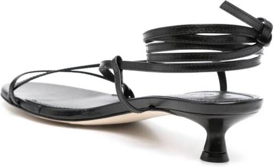 Aeyde Paige 35mm leather sandals Black