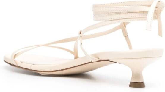 Aeyde Paige 35mm leather sandals Neutrals