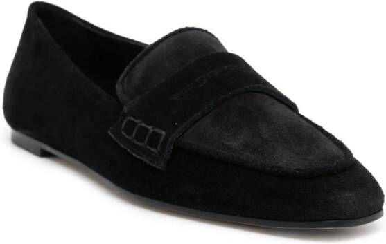 Aeyde penny-slot suede loafers Black