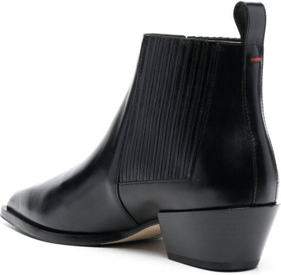 Aeyde pointed-toe leather ankle boots Black