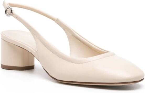 Aeyde Romy 55mm leather pumps Neutrals