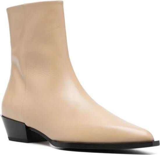 Aeyde Ruby leather ankle boots Neutrals