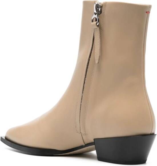 Aeyde Ruby leather ankle boots Neutrals