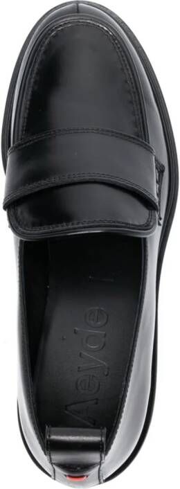 Aeyde Ruth 40mm leather loafers Black