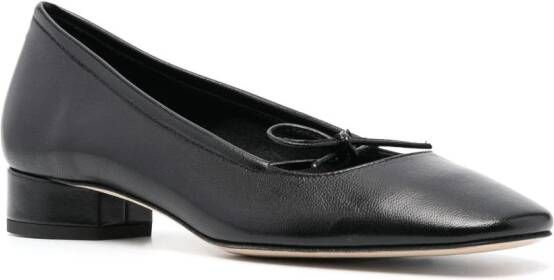 Aeyde self-tie leather pumps Black