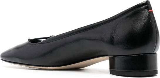 Aeyde self-tie leather pumps Black