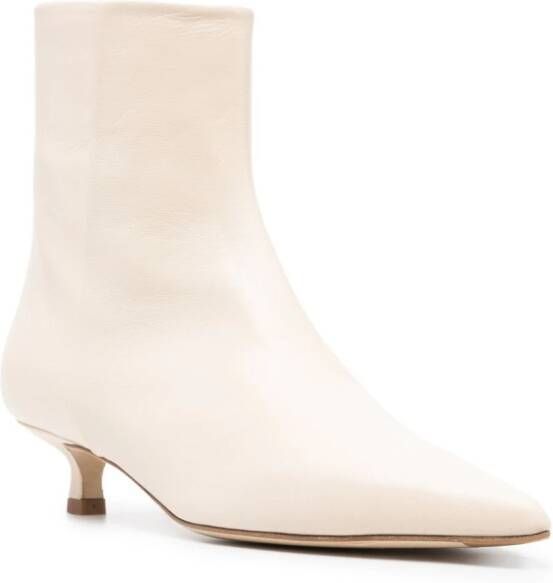 Aeyde side-zip leather ankle boots Neutrals