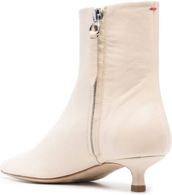 Aeyde side-zip leather ankle boots Neutrals