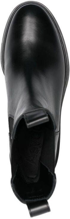 Aeyde Simone tall leather boots Black