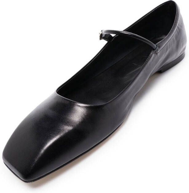 Aeyde square toe ballerina shoes Black