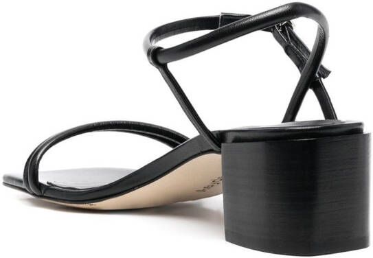 Aeyde square-toe heeled sandals Black