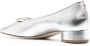 Aeyde square-toe leather ballerina shoes Silver - Thumbnail 3