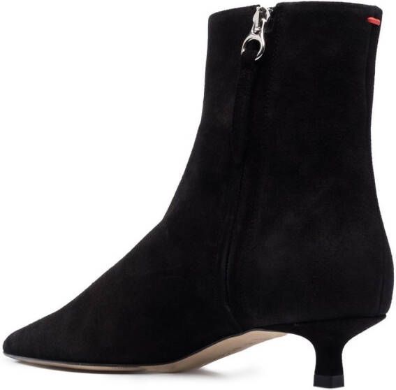 Aeyde suede pointed-toe boots Black