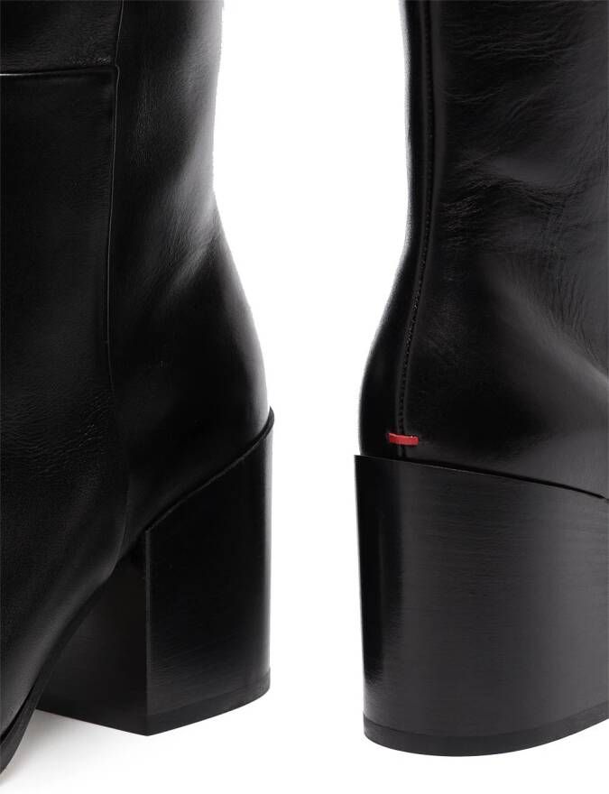 Aeyde Teresa 75mm knee-high boots Black