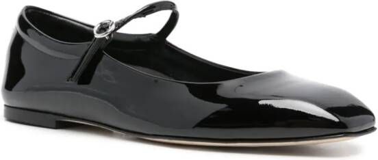 Aeyde Uma leather ballerina shoes Black