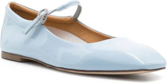 Aeyde Uma leather ballerina shoes Blue