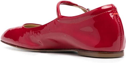 Aeyde Uma patent leather Mary Jane shoes Red