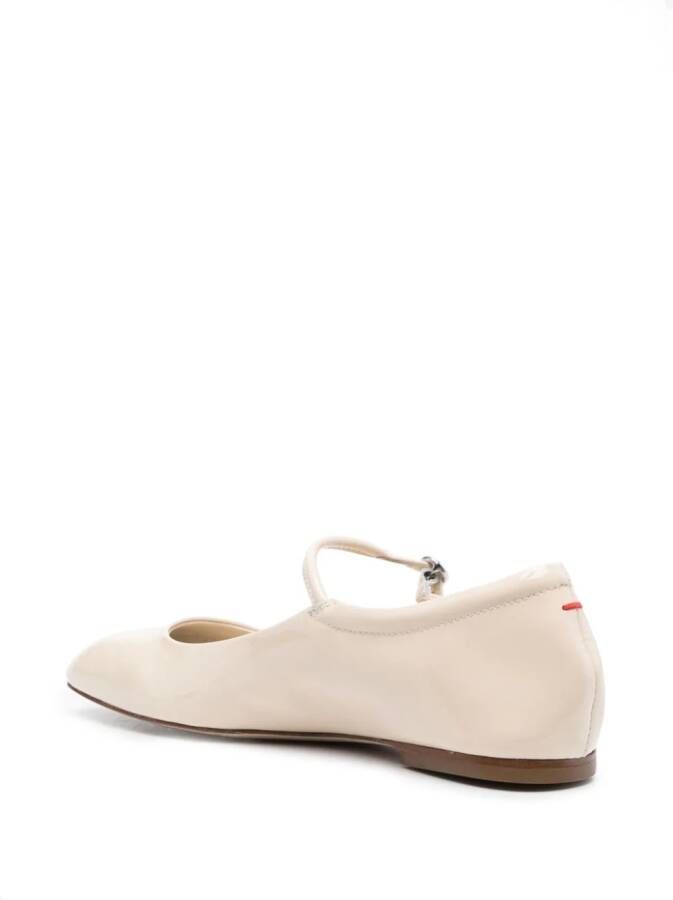 Aeyde Uma square-toe leather ballerinas Neutrals