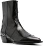 Aeyde Western-style leather ankle boots Black - Thumbnail 2