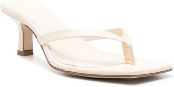 Aeyde Wilma 55mm leather mules Neutrals