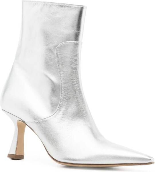Aeyde Zuri 75mm ankle boots Silver