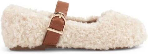 Age of Innocence Buffy faux-shearling ballerina shoes Neutrals